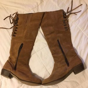 Brown Suede Fringe boots